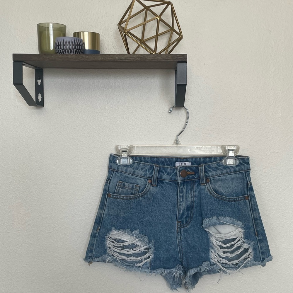 Tobi size 25 denim cut offs